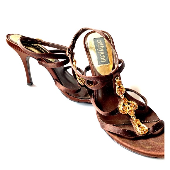 Cathy Jean Shoes - Cathy Jean Strappy Jewel High Heel Sandals Cathy Jean Shoes - Cathy Jean Strappy Jewel High Heel Sandals